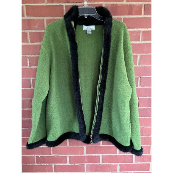 Green Wool Cardigan - Picture 5 of 7